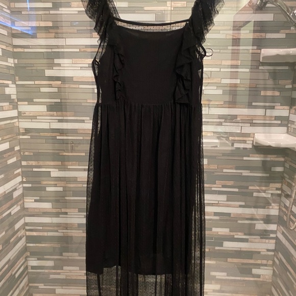 Anthropologie: Maeve black overlay lace dress - Picture 4 of 10